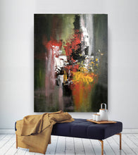 Load image into Gallery viewer, Brown Red Yellow Abstract Painting Large Art on Canvas Fp063