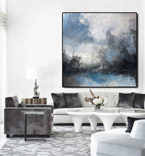 Load image into Gallery viewer, Large Abstract Sea Original Abstract Art Painting Large Cloud Canvas Np046