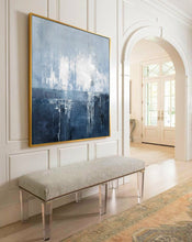 Load image into Gallery viewer, Original Deep Blue Sea Abstract Art Sky Landscape Painting Qp094