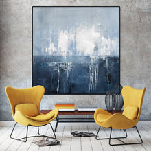 Load image into Gallery viewer, Original Deep Blue Sea Abstract Art Sky Landscape Painting Qp094