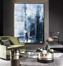Load image into Gallery viewer, Deep Blue Abstract Art Living Room Art Painting Np056