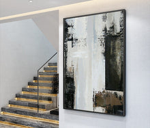 Load image into Gallery viewer, Large Abstract Painting,City Skyline Painting,Rich Texture Canvas Art Ap025