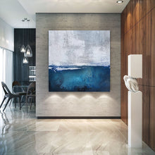 Load image into Gallery viewer, Deep Blue Sea Level Oil Painting Large Wall Art Abstract Painting Np059