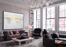 Load image into Gallery viewer, Sunrise Landscape Painting Beige Gold Painting Abstract Painting Dp121