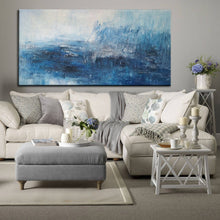 Load image into Gallery viewer, Blue White Abstract Painting,Abstract Painting Large Works of Art Dp123