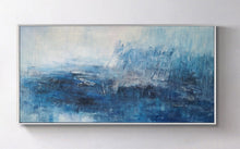 Load image into Gallery viewer, Blue White Abstract Painting,Abstract Painting Large Works of Art Dp123