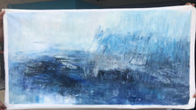 Load image into Gallery viewer, Blue White Abstract Painting,Abstract Painting Large Works of Art Dp123