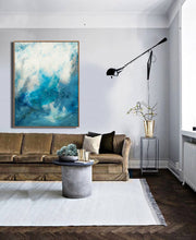 Load image into Gallery viewer, Blue Sky And White Cloud Canvas Abstract Painting Gp032