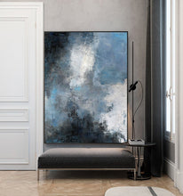 Load image into Gallery viewer, Original Blue Sky Abstract Painting,Cloud Canvas Painting,Living Room Art Bl013