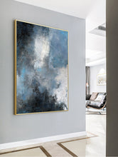 Load image into Gallery viewer, Original Blue Sky Abstract Painting,Cloud Canvas Painting,Living Room Art Bl013