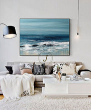 Load image into Gallery viewer, Large Waves Canvas Painting Sea Level Landscape Art Qp062