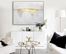 Load image into Gallery viewer, Sunrise Landscape Painting Beige Gold Painting Abstract Painting Dp121
