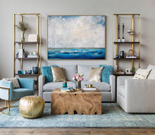 Load image into Gallery viewer, Extra Large Wall Art Ocean Abstract Painting Blue Level Painting NP002