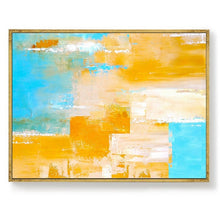 Load image into Gallery viewer, Light Blue Texture Palette Abstract Oil Painting On Canvas Np010