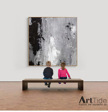 Load image into Gallery viewer, Black And White Abstract Painting Large Contemporary Canvas Wall Art Ap021