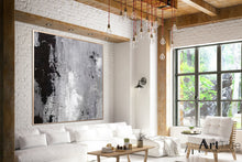 Load image into Gallery viewer, Black And White Abstract Painting Large Contemporary Canvas Wall Art Ap021