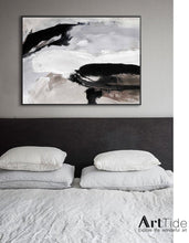 Load image into Gallery viewer, Grey Black White Abstract Painting For Living Room Beige Brown Painting Qp090