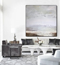 Load image into Gallery viewer, Large Beige Abstract Landscape Painting Bright Brown Painting Ap012