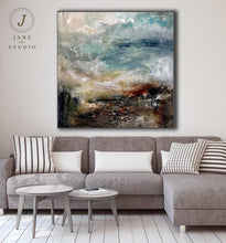 Load image into Gallery viewer, Beach Texture Painting,Original Sea Abstract Oil Painting Qp057