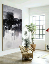 Load image into Gallery viewer, Black And White Wall Art Abstract Painting Contemporary Painting YP052
