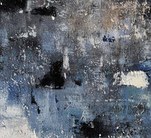 Load image into Gallery viewer, Gray Blue White Abstract Painting Contemporary Wall Art Op100