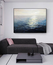Load image into Gallery viewer, Original Ocean Abstract Painting Seascape Abstract Painting Qp074