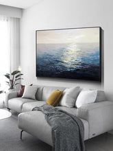 Load image into Gallery viewer, Original Ocean Abstract Painting Seascape Abstract Painting Qp074