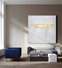 Load image into Gallery viewer, Beige Painting Gold Painting Abstract Painting,Sunrise Landscape Painting Bp074