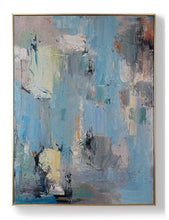 Load image into Gallery viewer, Original Blue Abstract Painting Large Canvas Art Np009