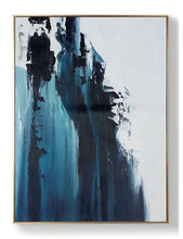 Load image into Gallery viewer, Large Dark Blue White Abstract Painting Large Artwork for Sale Np049