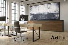 Load image into Gallery viewer, Grey White Abstract Painting Extra Large Horizon Art Ap032