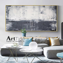Load image into Gallery viewer, Grey White Abstract Painting Extra Large Horizon Art Ap032