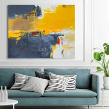 Load image into Gallery viewer, Yellow Abstract Painti g,Beige Blue Abstract On Canvas Painting NP038