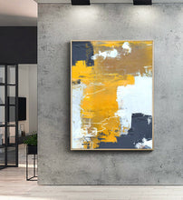 Load image into Gallery viewer, Orange Yellow Abstract Painting Hallway White Abstract Painting Np051
