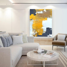 Load image into Gallery viewer, Orange Yellow Abstract Painting Hallway White Abstract Painting Np051