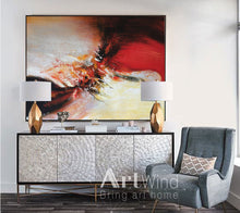 Load image into Gallery viewer, Original Large Red White Abstract Painting Living Room Dining Room Dp054