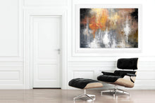 Load image into Gallery viewer, Grey Orange White Abstract Painting Colorful Abstract Art Fp061