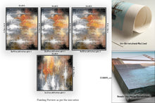 Load image into Gallery viewer, Grey Orange White Abstract Painting Colorful Abstract Art Fp061