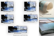 Load image into Gallery viewer, Black Blue Hand Painting Acrylic Abstract Painting Fp089