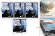 Load image into Gallery viewer, Black Blue Hand Painting Acrylic Abstract Painting Fp089