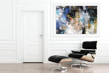 Load image into Gallery viewer, Blue White Pink Abstract Painting on Canvas Contemporary Paintings Fp101