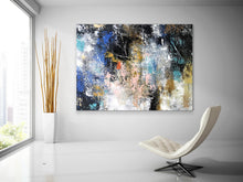 Load image into Gallery viewer, Blue White Pink Abstract Painting on Canvas Contemporary Paintings Fp101