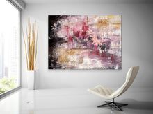 Load image into Gallery viewer, Pink Purple Abstract Painting Brown Painting for Home Fp074