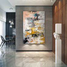 Load image into Gallery viewer, Pink Yellow White Abstract Painting Home Decor Qp041