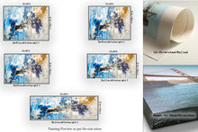 Load image into Gallery viewer, Blue And White Yellow Abstract Painting on Canvas Custom Art Qp017