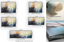 Load image into Gallery viewer, Black White Yellow Abstract Painting Xl Abstract Art Fp066