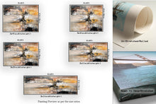 Load image into Gallery viewer, Yellow White Brown Abstract Painting Xl Textured Art Fp048