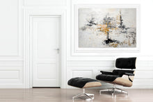 Load image into Gallery viewer, White Yellow Abstract Painting for Home Bedroom Wall Art Fp078