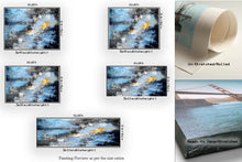 Load image into Gallery viewer, Blue Black Yellow Abstract Painting New Home Decor Qp064