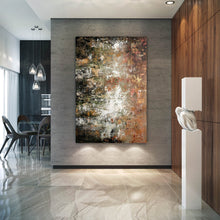 Load image into Gallery viewer, Brown White Abstract Wall Art Original Painting Fp042